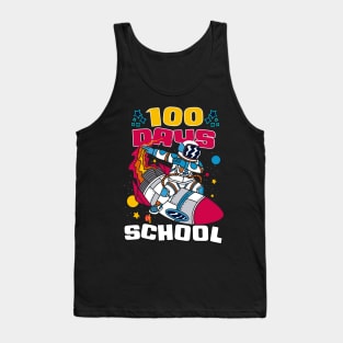 100 days of school featuring an astronaut dabbing on his rocket #3 Tank Top